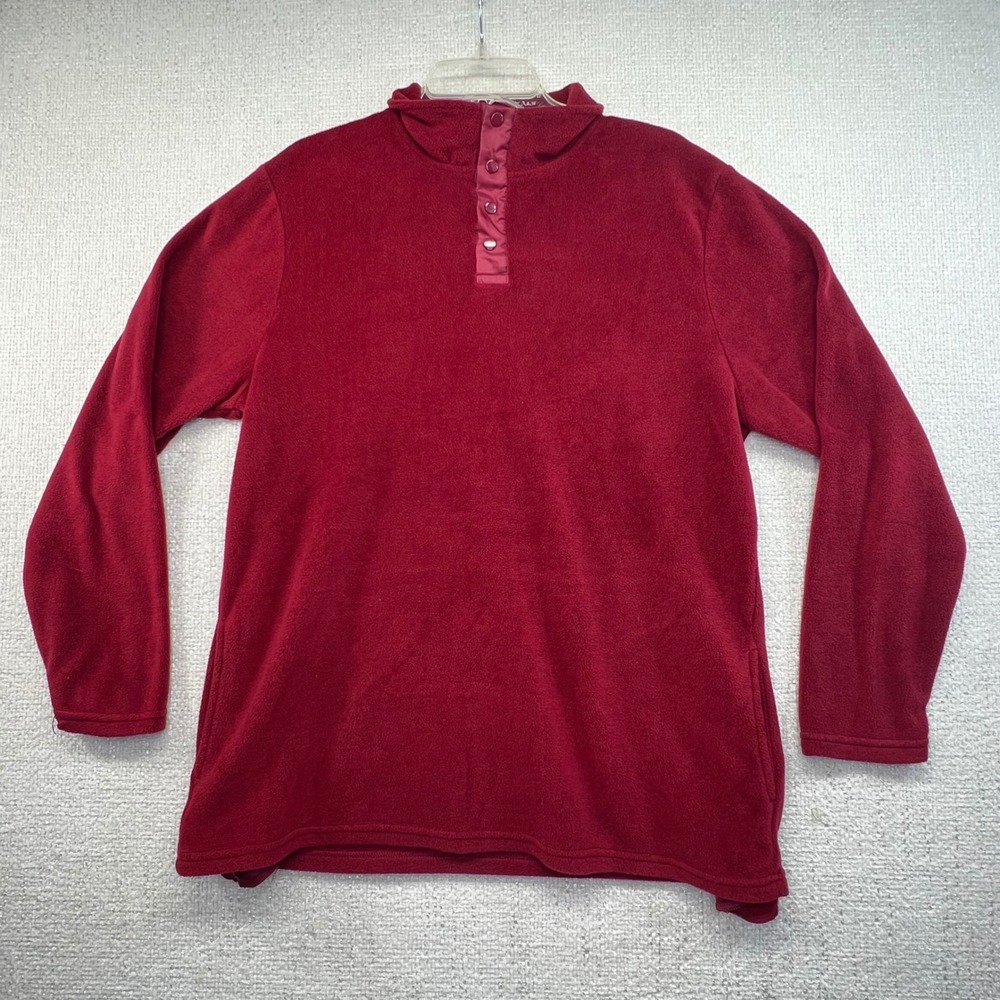 Wrangler Men's Red Fleece Long Sleeve‎ Pullover Shirt Size XL